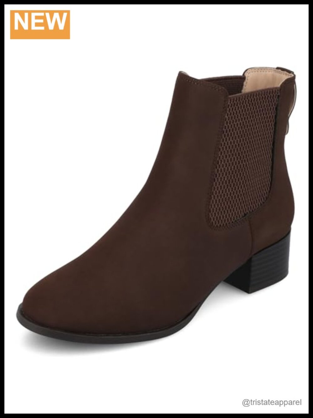 Journee Women's Faux Leather Chelsea Ankle Booties with Comfort Insole